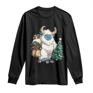 Funny Yule Yeti Long Sleeve Shirt Christmas Mythical Creature Winter Solstice TS11 Black Print Your Wear