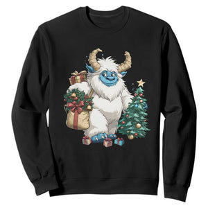 Funny Yule Yeti Sweatshirt Christmas Mythical Creature Winter Solstice TS11 Black Print Your Wear