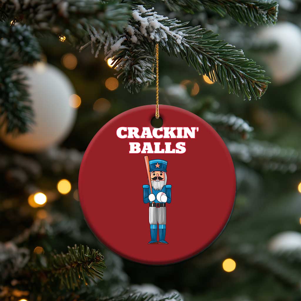 Funny Nutcracker Baseball Christmas Ornament Crackin' Balls Baseball Players TS11 Print Your Wear