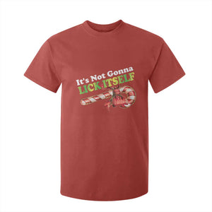 Funny Christmas Candy Cane T Shirt For Kid It's Not Gonna Lick Itself TS11 Red Print Your Wear