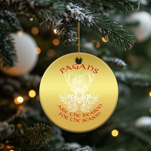 Pagans Are The Reason For The Season Christmas Ornament Yule Pagan Xmas Vegvisir Symbol TS11 Print Your Wear