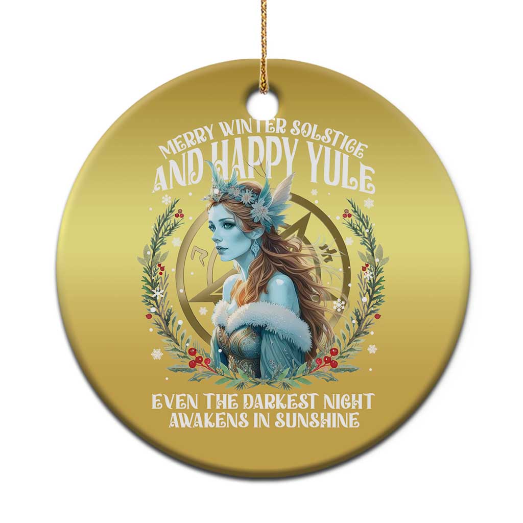 Yule Christmas Ornament Merry Winter Solstice And Happy Yule Marzanna Xmas TS11 Print Your Wear