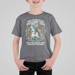 Yule T Shirt For Kid Merry Winter Solstice And Happy Yule Marzanna Xmas TS11 Charcoal Print Your Wear