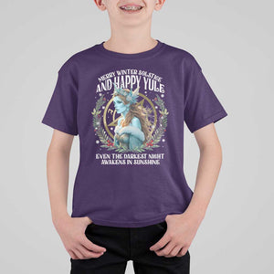 Yule T Shirt For Kid Merry Winter Solstice And Happy Yule Marzanna Xmas TS11 Purple Print Your Wear