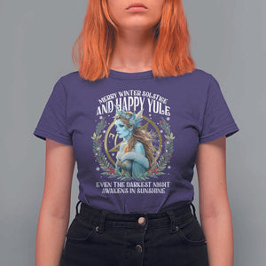 Yule T Shirt For Women Merry Winter Solstice And Happy Yule Marzanna Xmas TS11 Purple Print Your Wear