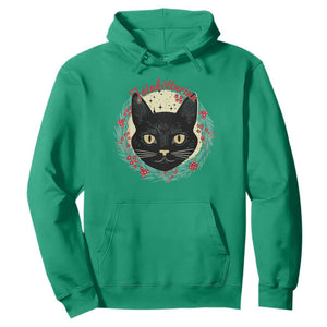 Funny Yule Cat Hoodie Jlaktturinn Yule Christmas Black Cat TS11 Irish Green Print Your Wear