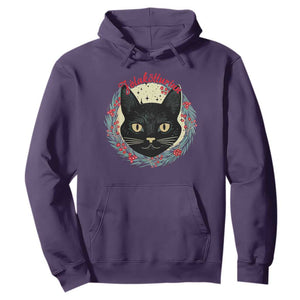 Funny Yule Cat Hoodie Jlaktturinn Yule Christmas Black Cat TS11 Purple Print Your Wear