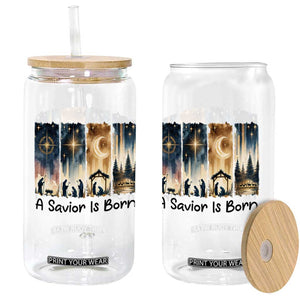 Christian Christmas Glass Can A Savior Is Born Jesus Nativity Scene TS11 Print Your Wear
