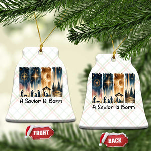 Christian Xmas Ceramic Ornament A Savior Is Born Jesus Nativity Scene TS11 Print Your Wear