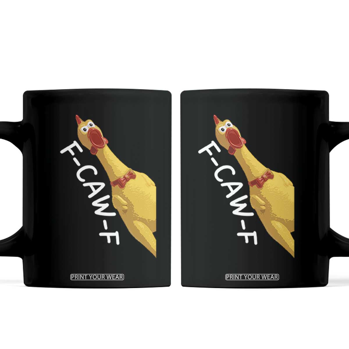 Funny F Caw F Chicken Toy Coffee Mug Poultry Humor TS11 Black Print Your Wear