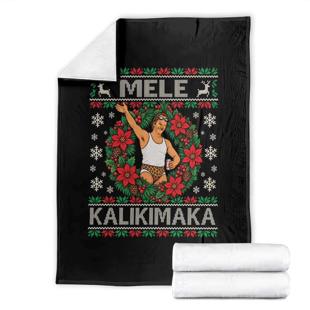 Mele Kalikimaka Funny Christmas In Hawaii Movie Vacation Throw Blanket