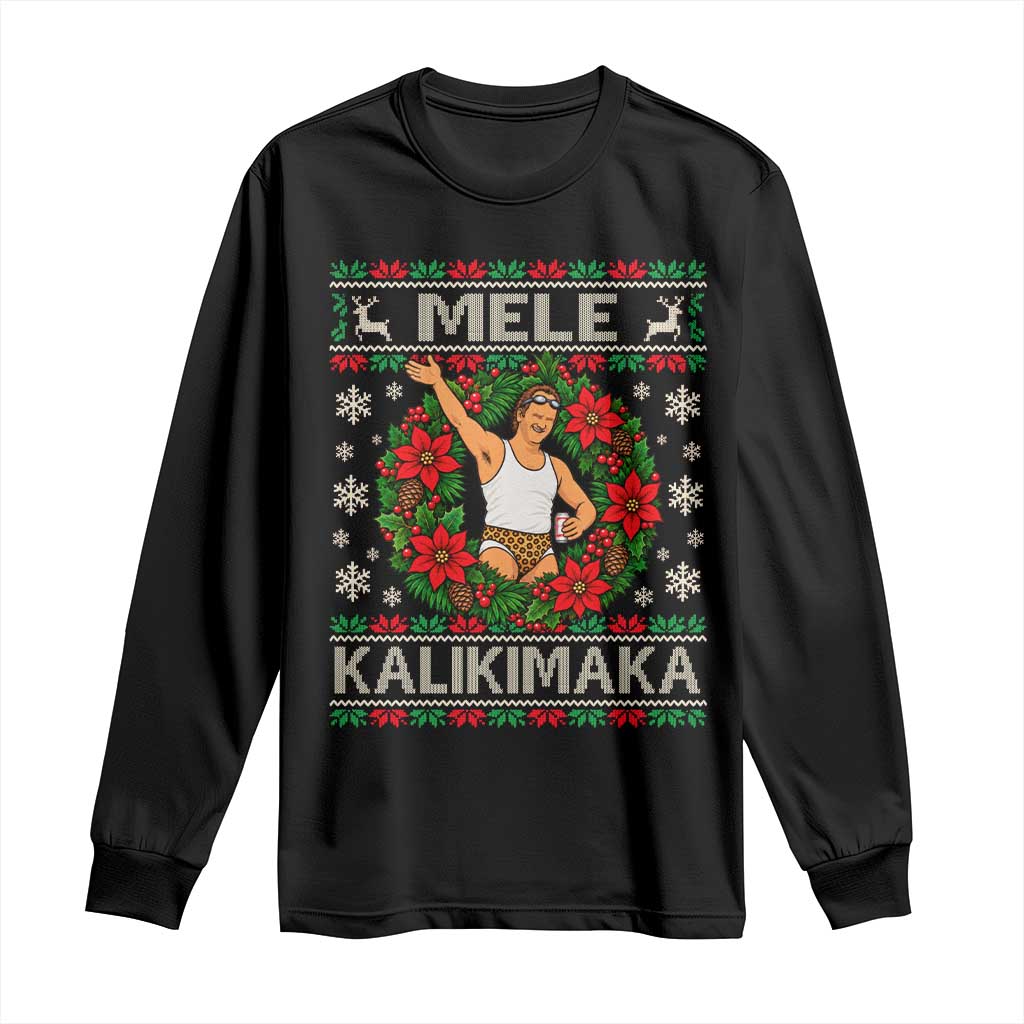 Mele Kalikimaka Funny Christmas In Hawaii Movie Vacation Long Sleeve Shirt