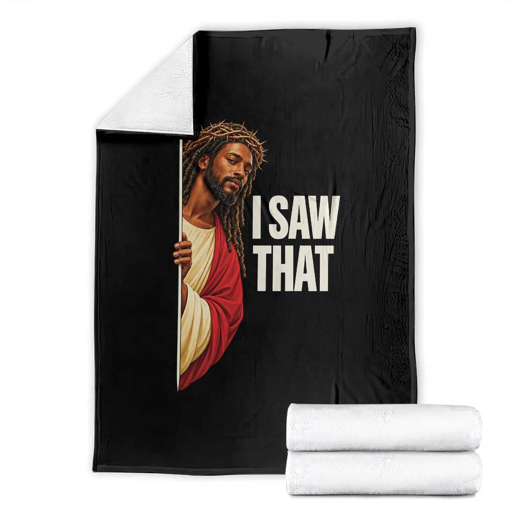Funny African American Jesus I Saw That Meme Throw Blanket Black Christian Humor