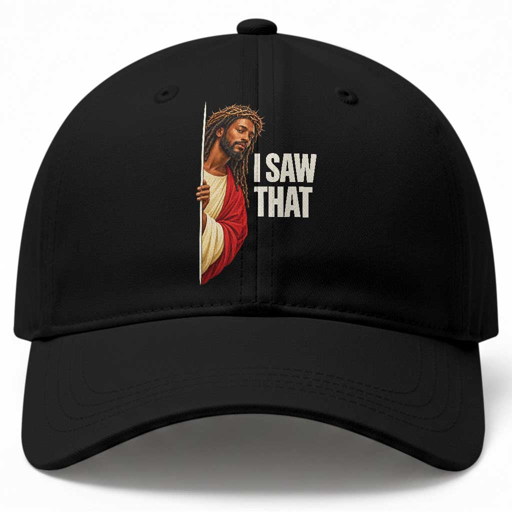 Funny African American Jesus I Saw That Meme Baseball Cap Black Christian Humor