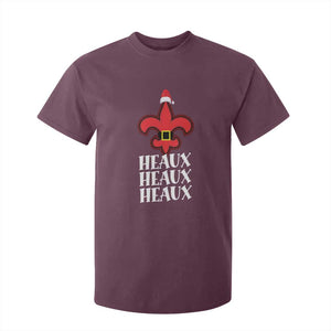 Funny Cajun Louisiana Christmas T Shirt For Kid Heaux Heaux Heaux New Orleans Santa Hat TS11 Maroon Print Your Wear