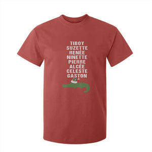 Funny Cajun Louisiana Christmas T Shirt For Kid Eight Crocodiles New Orleans Santa TS11 Red Print Your Wear