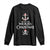 Funny Christmas Pirate Long Sleeve Shirt Yo Ho Ho Merry Christmas Anchor Santa Skull TS11 Black Print Your Wear