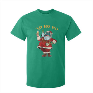 Funny Christmas Pirate Santa T Shirt For Kid Yo Ho Ho Holiday Xmas Pirate TS11 Irish Green Print Your Wear