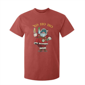 Funny Christmas Pirate Santa T Shirt For Kid Yo Ho Ho Holiday Xmas Pirate TS11 Red Print Your Wear