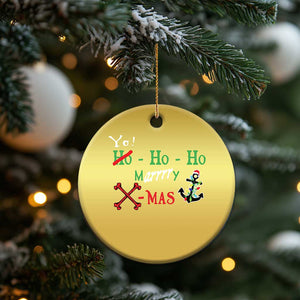 Funny Xmas Pirate Christmas Ornament Yo Ho Ho Marrrrry X-Mas Anchor Santa Hat TS11 Print Your Wear