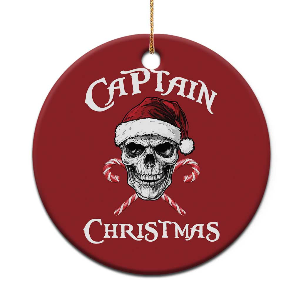 Funny Xmas Pirate Santa Christmas Ornament Captain Xmas Skull Candy Canes TS11 Print Your Wear