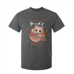 Funny Japanese Kawaii Cat Neko Ramen T Shirt For Kid TS11 Dark Heather Print Your Wear