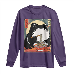 Funny Frog Ramen Japanese Kawaii Anime Long Sleeve Shirt TS11 Purple Print Your Wear