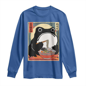 Funny Frog Ramen Japanese Kawaii Anime Long Sleeve Shirt TS11 Royal Blue Print Your Wear