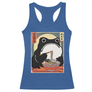 Funny Frog Ramen Japanese Kawaii Anime Racerback Tank Top TS11 Royal Blue Print Your Wear