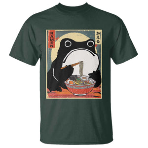 Funny Frog Ramen Japanese Kawaii Anime T Shirt TS11 Dark Forest Green Print Your Wear