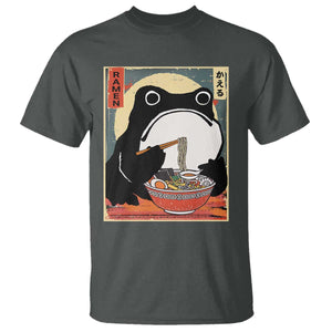 Funny Frog Ramen Japanese Kawaii Anime T Shirt TS11 Dark Heather Print Your Wear