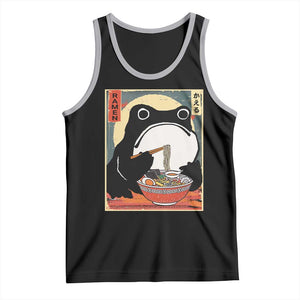 Funny Frog Ramen Japanese Kawaii Anime Tank Top TS11 Black Athletic Heather Print Your Wear