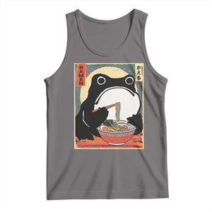 Funny Frog Ramen Japanese Kawaii Anime Tank Top TS11 Deep Heather Print Your Wear