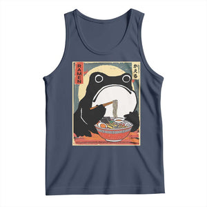 Funny Frog Ramen Japanese Kawaii Anime Tank Top TS11 Navy Print Your Wear