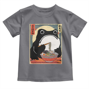 Funny Frog Ramen Japanese Kawaii Anime Toddler T Shirt TS11 Charcoal Print Your Wear