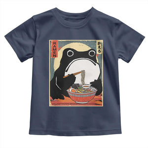 Funny Frog Ramen Japanese Kawaii Anime Toddler T Shirt TS11 Navy Print Your Wear