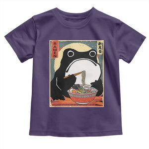 Funny Frog Ramen Japanese Kawaii Anime Toddler T Shirt TS11 Purple Print Your Wear