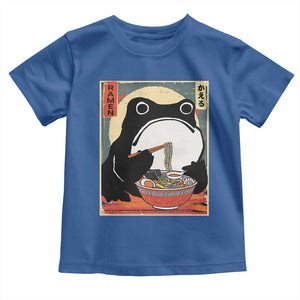 Funny Frog Ramen Japanese Kawaii Anime Toddler T Shirt TS11 Royal Blue Print Your Wear