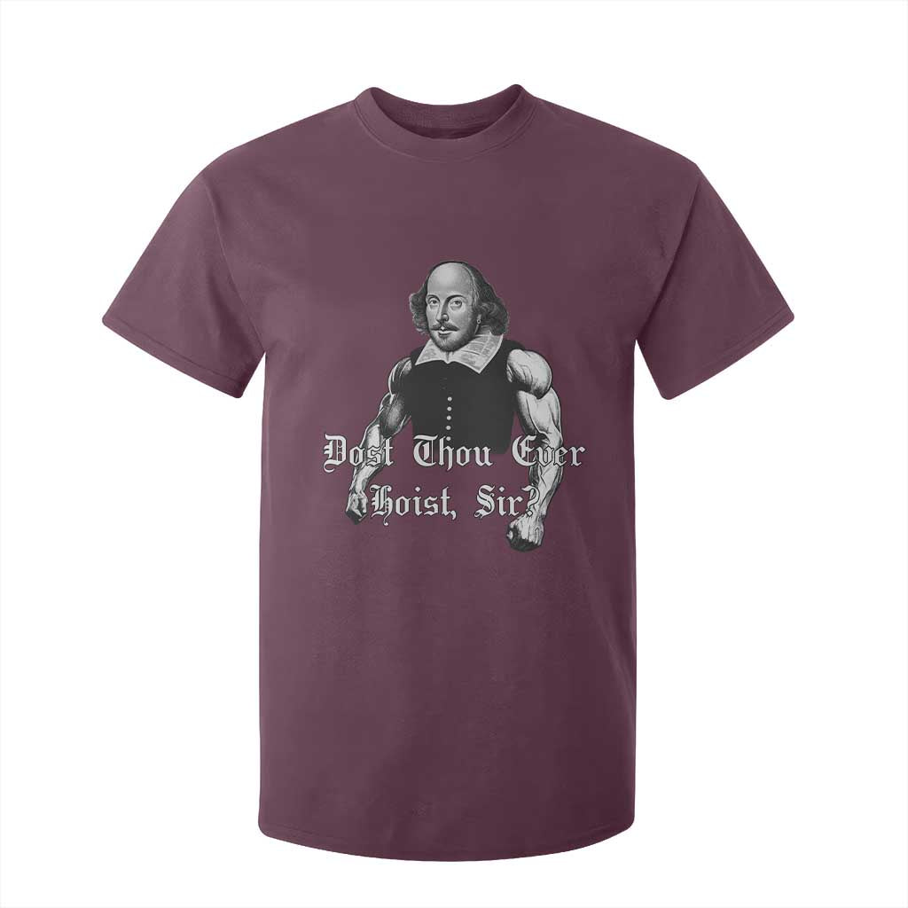 Funny Dost Thou Even Hoist Sir Gym T Shirt For Kid TS11 Maroon Print Your Wear