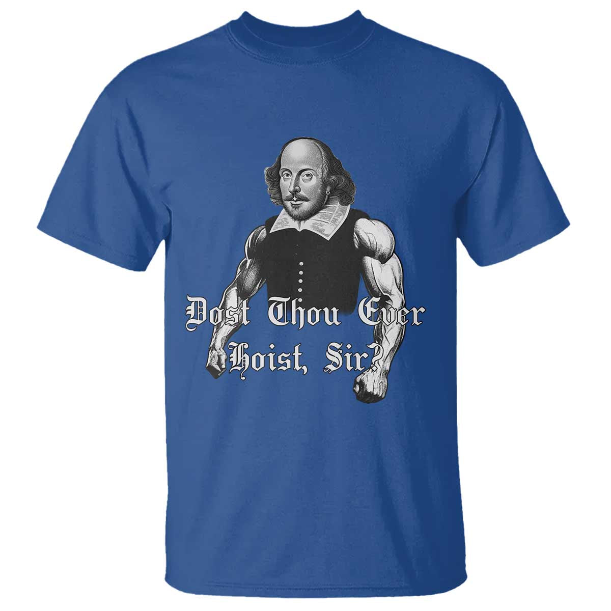 Funny Dost Thou Even Hoist Sir Gym T Shirt TS11 Royal Blue Print Your Wear