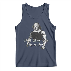 Funny Dost Thou Even Hoist Sir Gym Tank Top TS11 Navy Print Your Wear
