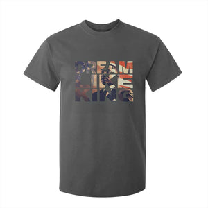 Dream Like King Dr. Martin Luther King T Shirt For Kid MLK Day Vintage American Flag TS11 Dark Heather Print Your Wear