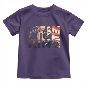 Dream Like King Dr. Martin Luther King Toddler T Shirt MLK Day Vintage American Flag TS11 Purple Print Your Wear