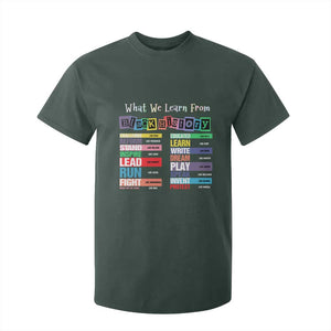 What We Learn From Black History T Shirt For Kid African American Pride TS11 Dark Forest Green Print Your Wear