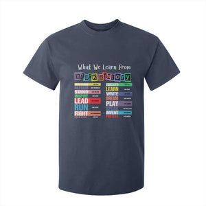 What We Learn From Black History T Shirt For Kid African American Pride TS11 Navy Print Your Wear