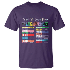 What We Learn From Black History T Shirt African American Pride TS11 Purple Print Your Wear