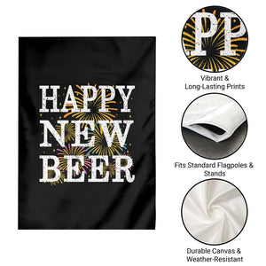 Funny Happy New Beer New Year Garden Flag NYE Party Beer Lover Firework TS11 Print Your Wear