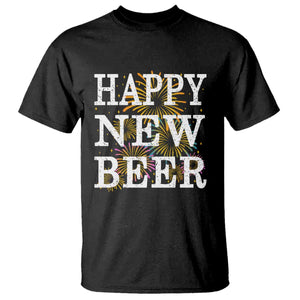Funny Happy New Beer New Year T Shirt NYE Party Beer Lover Firework TS11 Black Print Your Wear