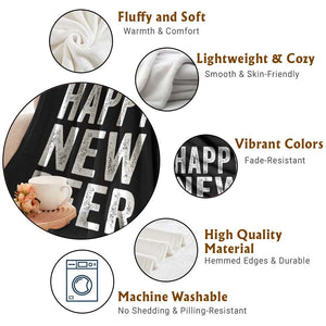 Funny Happy New Beers New Year Throw Blanket NYE Party Beer Lover TS11 Print Your Wear