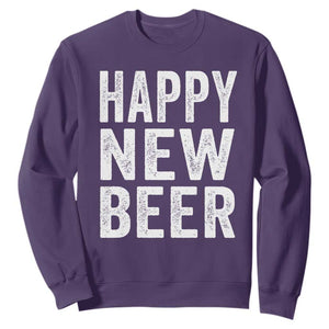 Funny Happy New Beers New Year Sweatshirt NYE Party Beer Lover TS11 Purple Print Your Wear